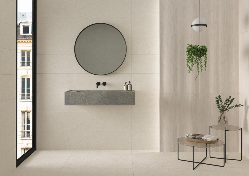 TAU Linewood White Matt 30x90 cm rektifikoitu seinälaatta